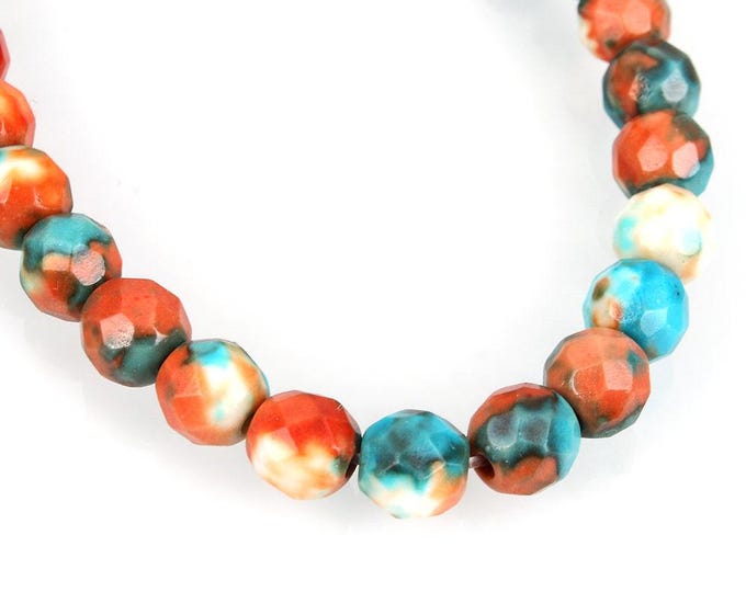 1 Strand 6mm Dyed Faceted Jade Beads – Gemstone Beads for Jewelry Making, DIY Crafts, 15.5 Inch Strand"