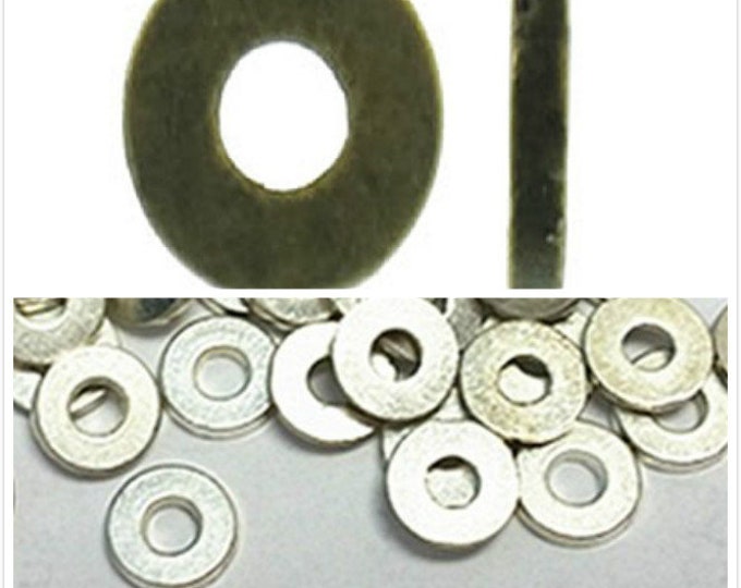 50pc 6mm antique finish metal flat round bead-pls pick a color
