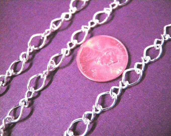 5 feet silver finish mother and son chain-5276