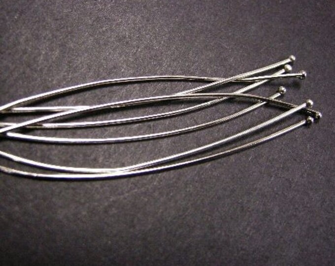 50pc nickel look 50mm round ball head pin-111A