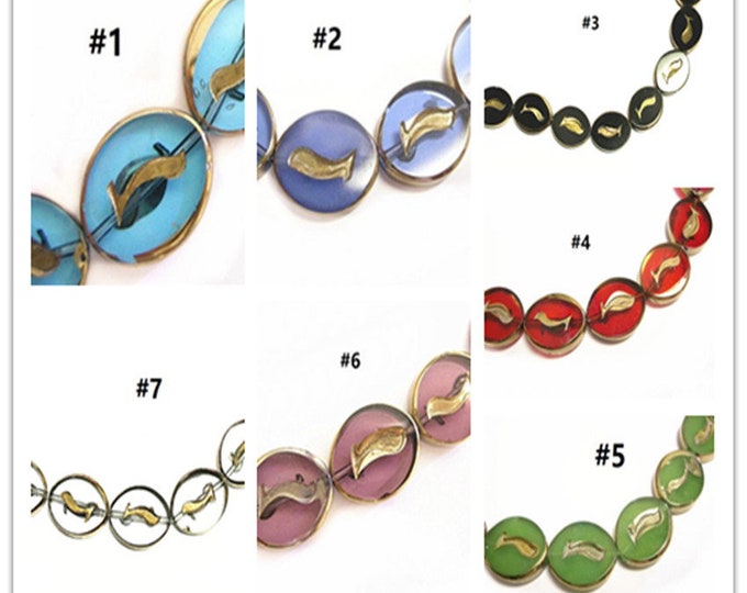 12pc 17x14mm copper plated flat oval glass beads-pls pick a color