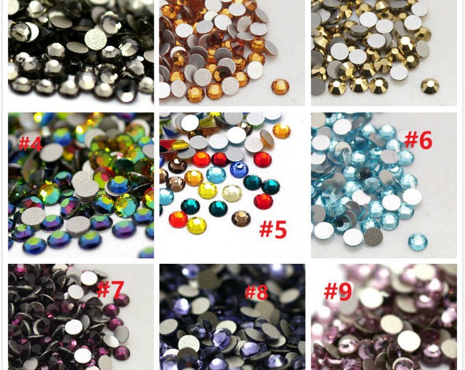 Wholesale 1440pcs  High Quality Flatback Rhinestone SS10-pls pick a color