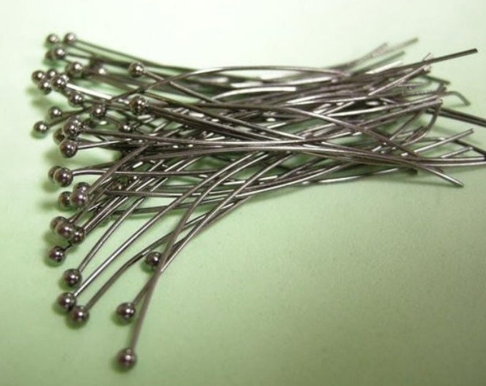 50pc 45mm 0.5mm gunmetal finish round head pin-5161