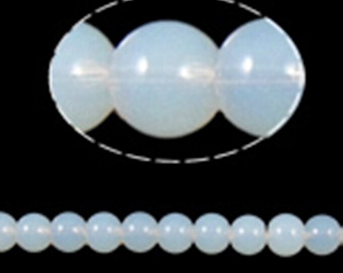 1 strand over 40 beads 8mm white opal look glass beads-10336