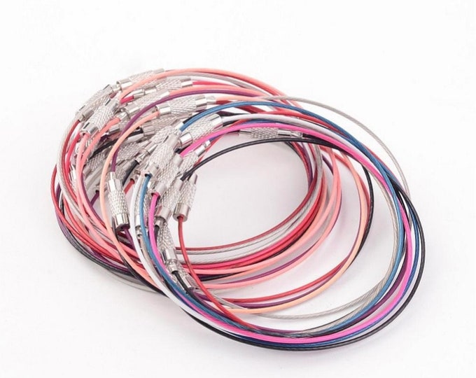 6pc Mix Color Steel Memory Wire Cord Bracelet Making-pls pick a size