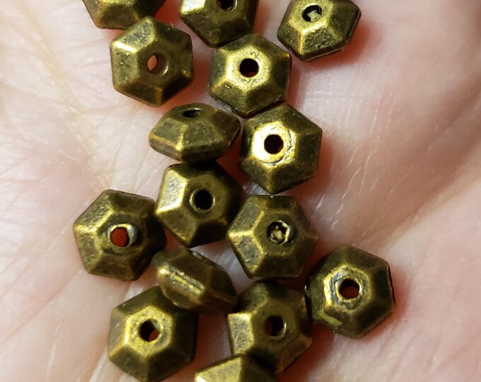 50pcs Antique Bronze Finish Metal Bead Spacer 5mm-4203