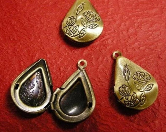 2pc antique bronze finish nickel lead free photo pendant-634