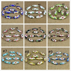 4pc 18X7mm oval shape handmade  Cloisonne Beads LL1538-pls pick your color