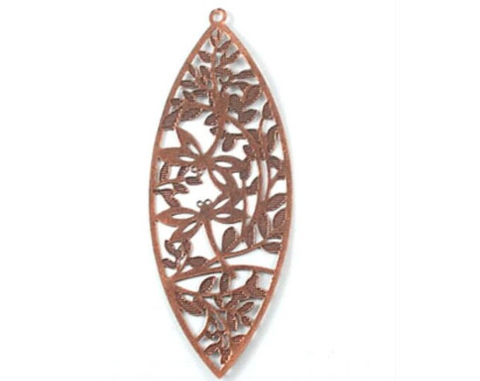 10pcs antique copper finish 94x36 filigree wraps/pendants-OFF60
