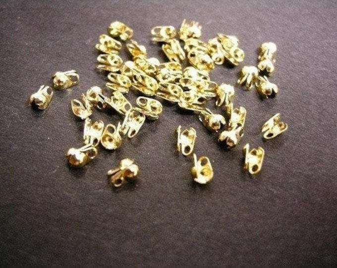 50pc gold finish 1.5-2mm ball chain connector-2487B