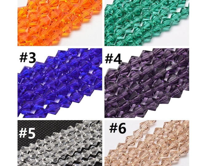 Wholesale 10 strands 3.5mm Imitate Austrian Crystal Bicone Glass Beads -pls pick a color
