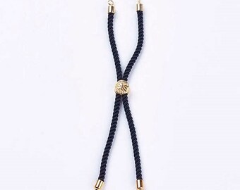 1pc Adjustable sliding Nylon Twisted Cord Bracelet Making-lv469