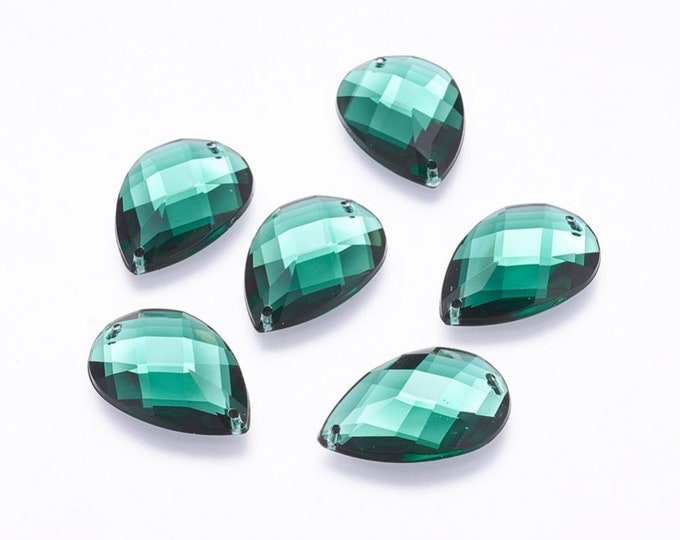 5pc 30x20mm tearshop flat base acrylic Sew on Rhinestone-bak215