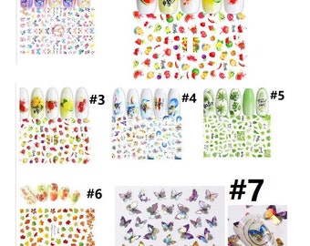 2 Sheets of Self-adhesive Nail Art Stickers TIN69-Please  pick a pattern