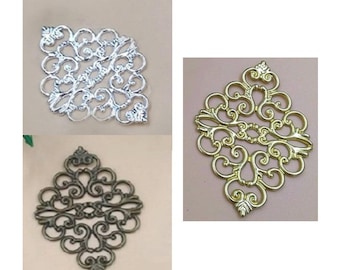 10pc 42x30mm brass made wraps-pls pick a color