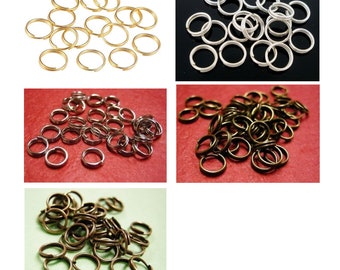 100pc  iron split jump rings-pls pick a size and color