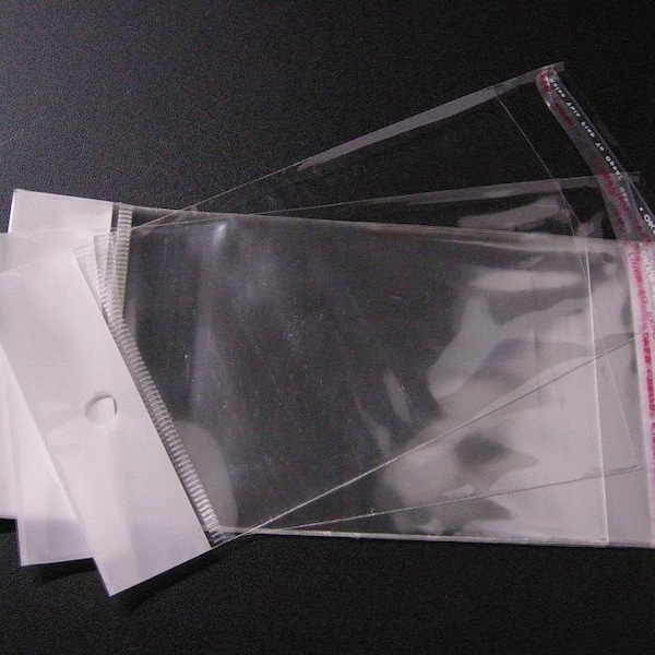 100 OPP self adhesive seal clear plastic bags, cellophane bags-pls pick a size