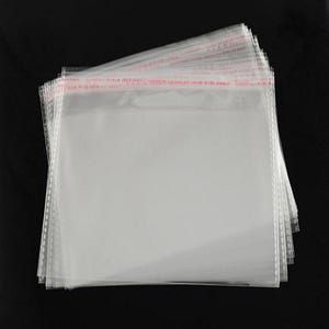 200 Clear Self Adhesive Seal Plastic Bags, cellophane bags-pls pick a size 5.31x4.33 inches