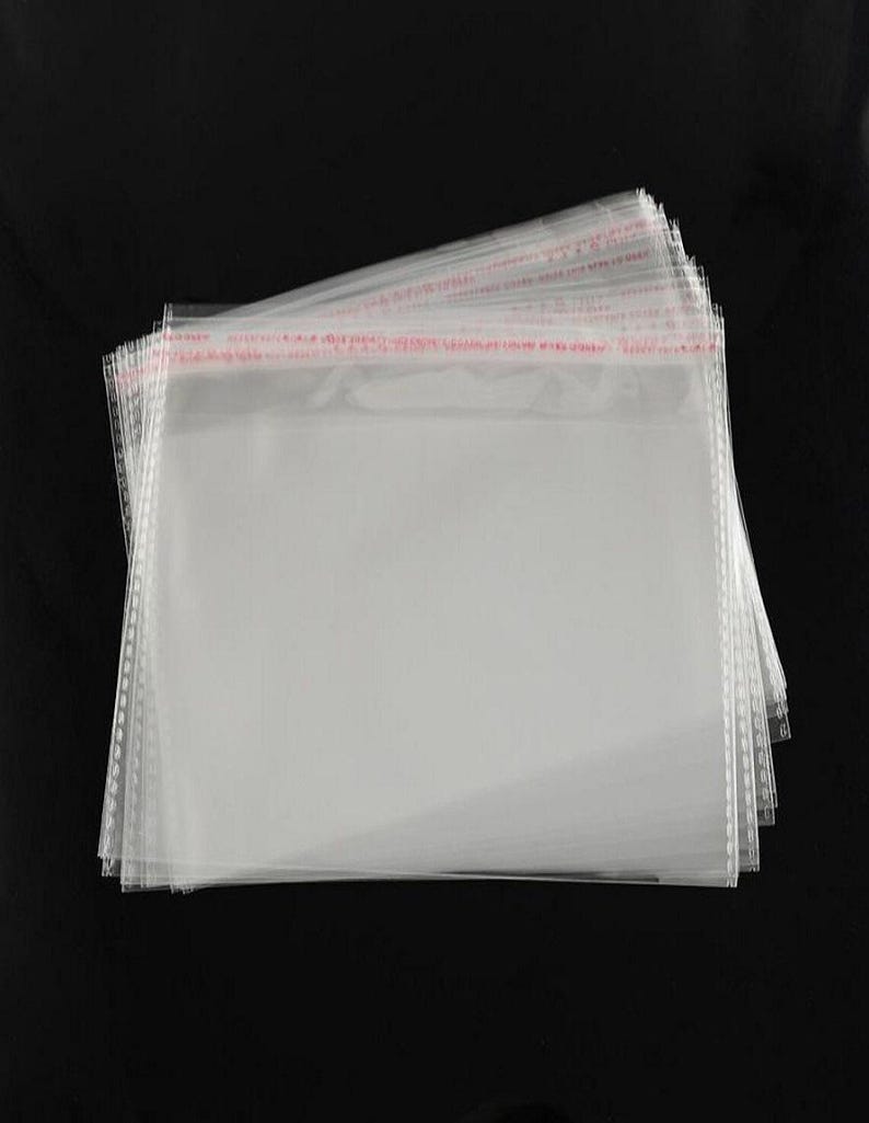 200 Clear Self Adhesive Seal Plastic Bags, cellophane bags-pls pick a size 5.31x4.33 inches
