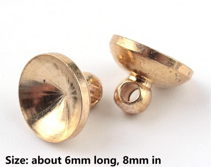 12pc gold finish Alloy Bails For Globe Glass Bubble Cover Pendants-LV126