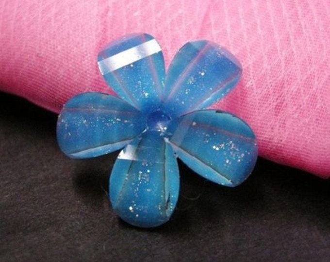 6pc skyblue fancy resin flower cabochon-3628