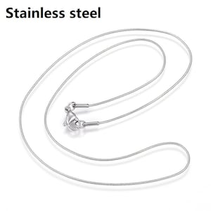 Wholesale 5 pc of 18.1 inches stainless steel snake necklaces 0.9mm thickness -LL1172