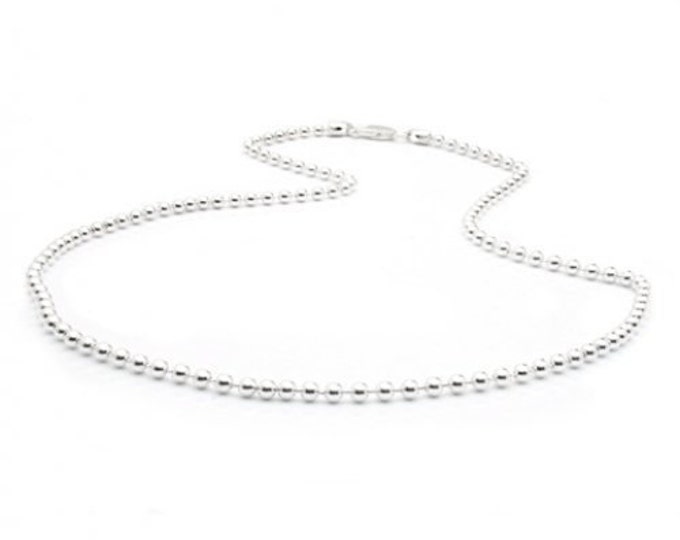 4 of 16 inches 1mm Silver Finish Handmade Brass Ball Chain Necklaces-2600