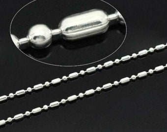 32 feet bright silver finish bamboo ball chain-7555