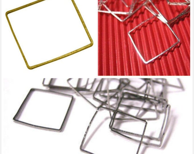 24pc 14mm  brass made smooth square links-pls pick a color