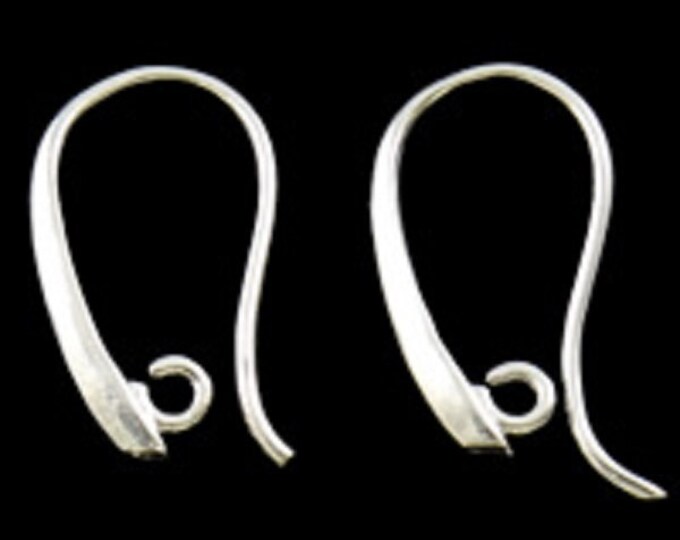 6pc silver finish brass earring hooks-5180M