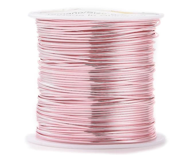 Copper Craft Wire Copper Beading Wire, Long-Lasting Plated, Pink-pls pick a thickness