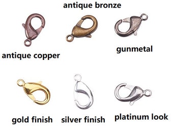 12pc brass made lobster clasps-Pls pick a size and color