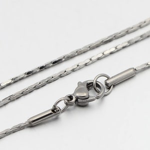 5pc 18 inches 304 Stainless Steel Boston Chain Necklaces-R782