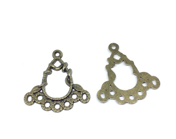6pc antique bronze finish Chandelier Component/connector 26x24mm-7623a