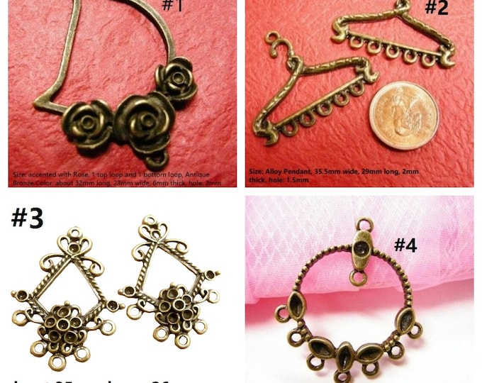4pc antique bronze finish Chandelier Component/connector-Pls pick your style