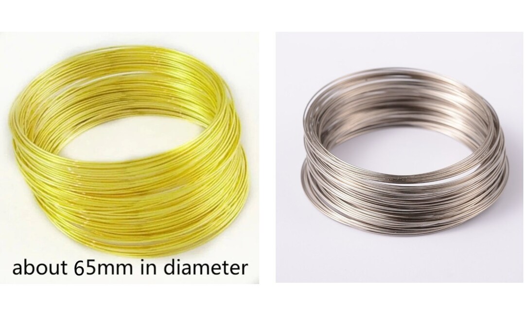 50 Circles Steel Memory Wire Bracelet Making 0.5mm Thickness- Pls Pick ...