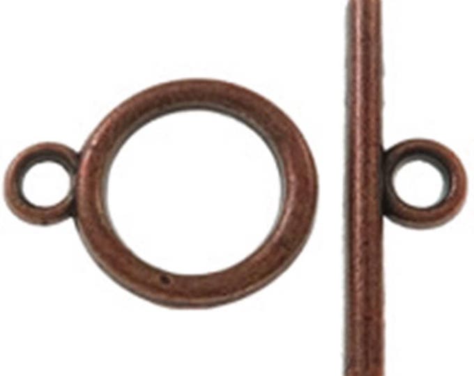 6 sets of antique copper finish toggle clasp sets-8994C