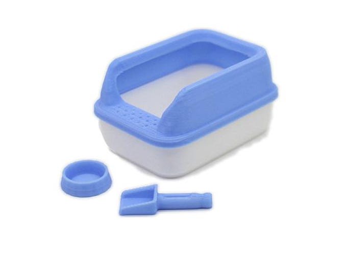 Dollhouse Miniatures: Plastic Cat Little Box Miniature Model, Doll House Office Supplies, Dollhouse Accessories