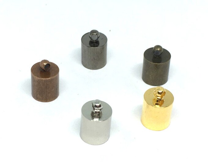 12pc brass made 12x8mm metal cord ends inner 7mm diameter-pls select a color