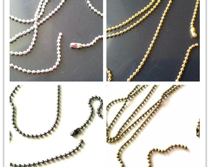 4 of 24 inches  1.5mm ball chain necklaces-pls pick your color