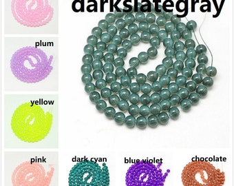 1 strand 31 inch baking painted glass beads 8mm(100pcs)-pls pick a color