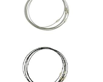 6pc Steel Memory Wire Cord Bracelet Making-7538Y- pls pick a color