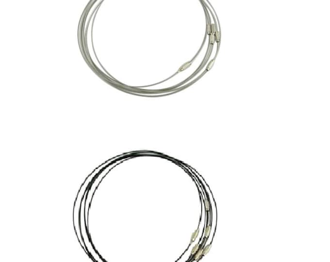 6pc Steel Memory Wire Cord Bracelet Making-72mm inner diameter- pls pick a color