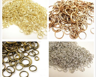 1 oz Jump Ring Mix sizes iron made- Pls pick a color