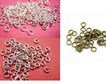200pc 4mm  jump ring unsoldered- pls pick a color