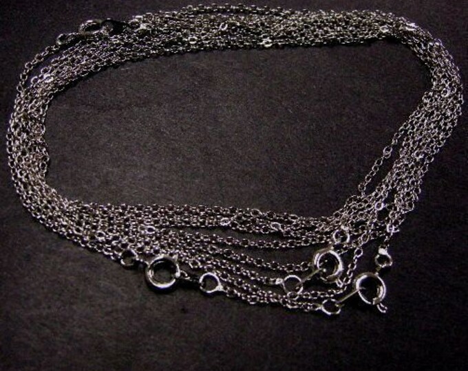 4 of 18 inch platina look nickel free chain-4193