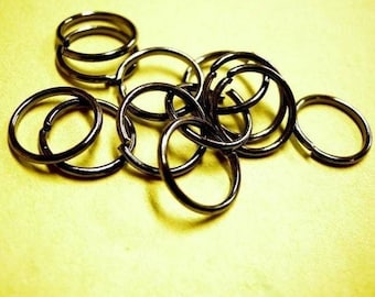 100pc 12mm gunmetal gauge 16 jump ring-3391