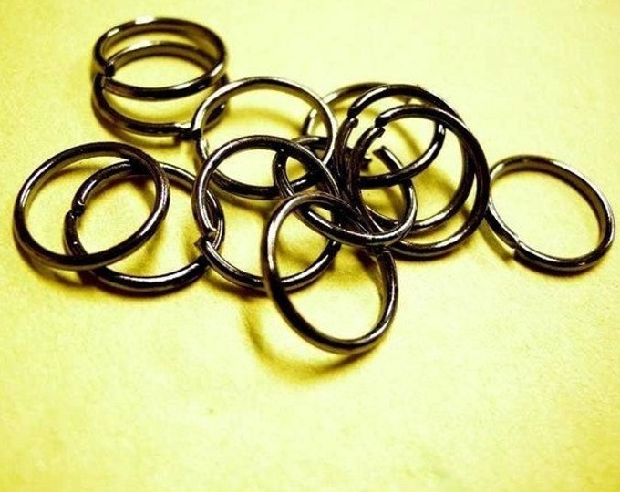 100pc 12mm gunmetal gauge 16 jump ring-3391