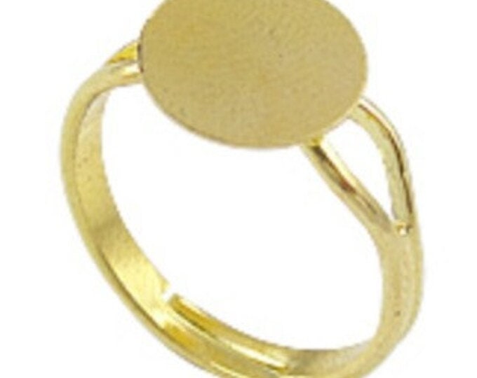 6pc Gold finish ring seeing with 10mm pad-867