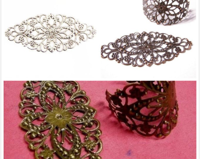 8pc 80x34mm filigree fancy wraps-pls select your color